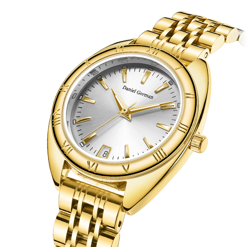 Daniel Gorman AN22415 Уникален дизайн луксозен моден жените \\\\ \'S Watch Gold Ice Bound Watch Women \\\\\' S Wist Luxury